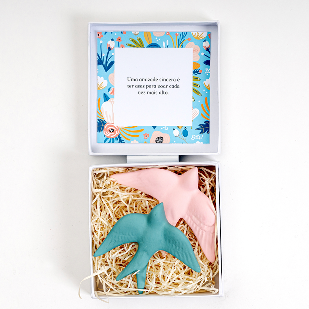 Gift Box Personalizada com mensagem Andorinhas - Alegre Portuguesa